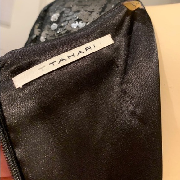 T. Tahari Silver Sequin Night-Out Dress - Picture 13 of 14